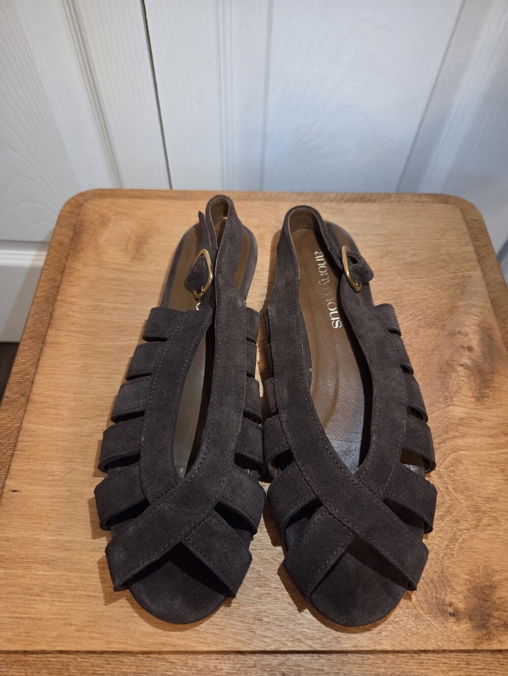 Anonymous Copenhagen Sophie 20 Women's Brown Suede Slingback Sandal - Picture 7 of 10